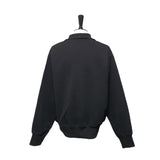 Black Logo Half Zip-Up Sweatshirt