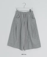 [unisex] Lutsme Curve Cut Bermuda Banding Pants