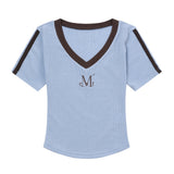 バインディングトラックラインハーフスリーブTシャツ (4COLOR)