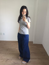 Back - Banding Wide Denim (1color)