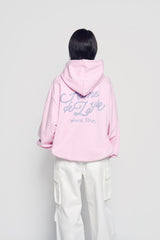 24FW ワールドツアースクリプトロゴフーディー ピンク