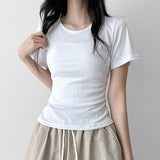 Slim Fit 🌟 Spandex Basic Plain Short-Sleeved T-shirt (8 colors)