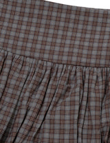 チェッカード パンプキン スカートパンツ(BROWN)