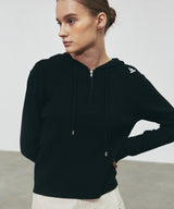HALF ZIP UP SLIM LS HOODY_GRAY