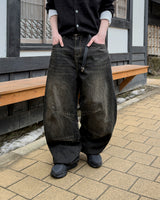 Letic Dart Tinted Black Wide Denim