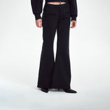 low-rise flared pants