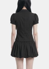 Neris Button Blouse Skirt Set