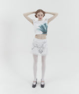 Xレイローズパフキャップスリーブ White