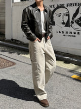Kai zipper leather jacket