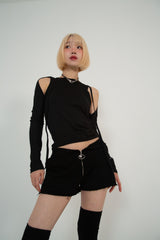 ネックストラップTシャツ_BLACK