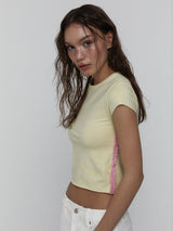 レースベビーTシャツ_Yellow