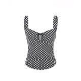 Check 3-way shirring top