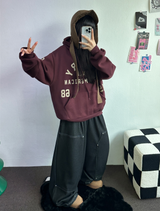 MINK🐻🧸RIVET STRING LONG WIDE PANTS 💙🖤2COLOR