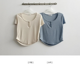 デーモスパンボタンショートスリーブTシャツ