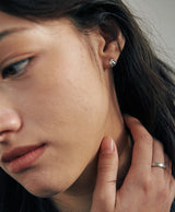 [925 silver] Deux.silver.201 / mini cote earring (silver)