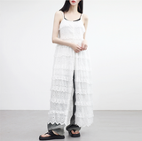 Bullet lace punching long dress