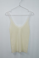 Lace Deep V-Knit (Ivory)