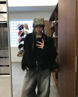 (Unisex) カモフラージュデニムパンツ