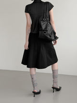 Trench Button Crop Short Sleeve Shirt Jacket