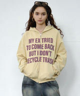 pt letter zip up (yellow)