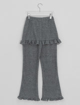 Beaunish Frill Layered Banding Skirt Pants