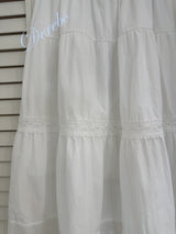 Cotton Punching Banded Waist Long Skirt