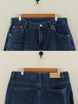 ニット ワイド デニム パンツ (2COLORS!)