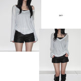 mist flow v-neck T (4color)