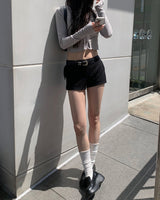 Slim hood cardigan