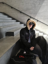 No.1533 AF fur hood ZIP-UP