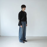 diagonal wide denim