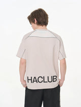 スプライスドジャージロゴTシャツ