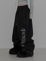 Winter Lettering Fleece Pants