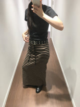 Royvi Stripe Long Skirt (2 Colors)