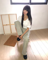 ビジュン ロールアップ 7分袖Tシャツ