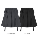 wrap skirt + pleats pants