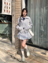ライトチェックブルゾン (2C)
