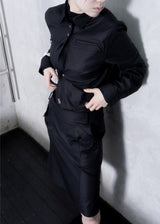 SHAN 2WAY シャツジャケット BLACK