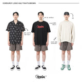 コーデュロイロゴハーフパンツ（ブラウン）