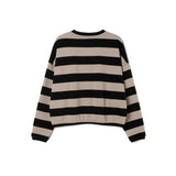 ビッグストライプTシャツ_ベージュ