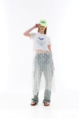 A RIBBON LAYERED ONE-PIECE / WHITE