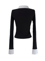 basic shirt layered cardigan (2color)