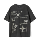 Untitled Gihahak Logo Pigment Wash Short Sleeve Washed Black