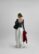 [MADE] Warmben One-Tuck Fleece Wide Cotton Pants