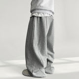 Hearts waistband side pintuck hem string wide training pants (4 colors)