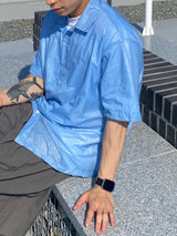 Shining string short sleeve shirt 3C