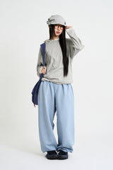 Contrast hood string t-shirt