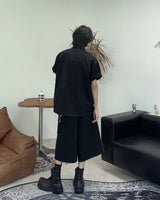 Rual Side Henley Neck Ringer Tee