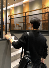 all-day cloth knit collar cardigan