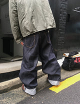 No.1537 Vワイドノンフェードデニムパンツ